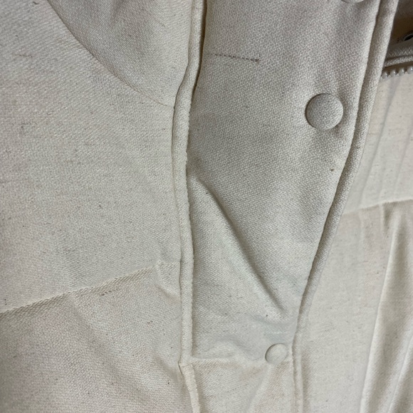 New Asos Design Women’s Cream Washed Linen Puffer Jacket Size US 6 - Picture 3 of 16